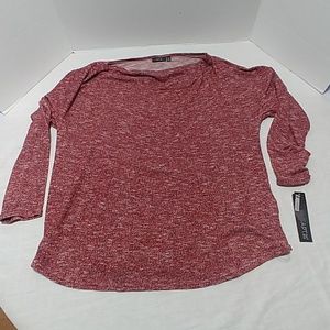 Apartment 9 Red Metallic Sparkle sweater size OX